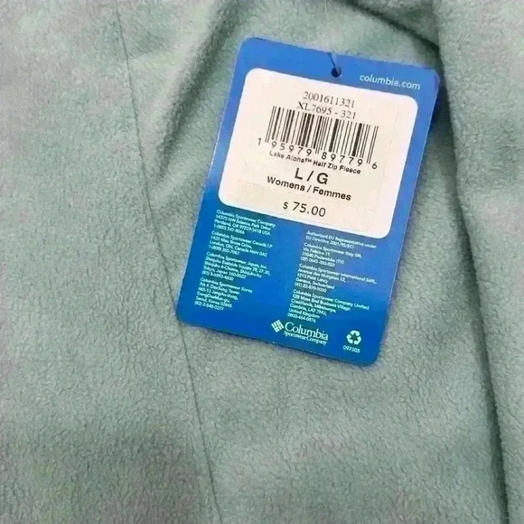 NWT Columbia Lake Aloha Large Half Zip Item# 3S - Picture 4 of 7